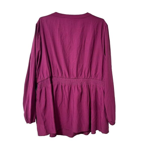 Bloomchic‎ Mini A Line Dress Pink Balloon Sleeve  Elastic Waist V Neck 22-24 - Picture 2 of 8